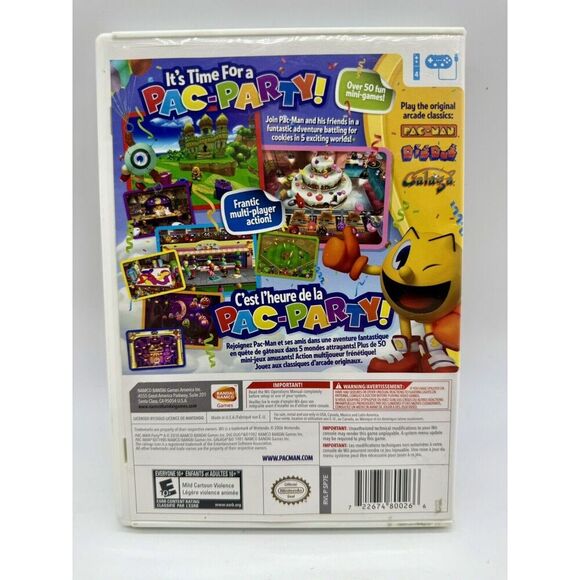 Pac-Man Party Nintendo Wii 2010 Game Case Manual Tested - Picture 2 of 3